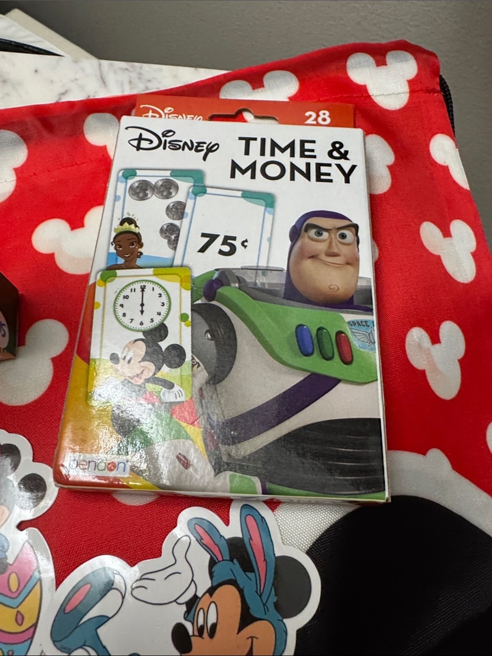 Disney Red, Black & White Mickey Mouse Drawstring Bag & Accessories - Bundle #5 - Picture 3 of 6